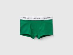 Benetton, Boxershorts Aus Stretchiger Bio-baumwolle, größe M, Grün, male von United Colors of Benetton