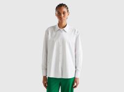 Benetton, Boxy-fit-bluse In 100% Baumwolle, größe S, Weiss, female von United Colors of Benetton