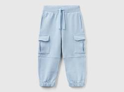 Benetton, Cargohose Aus Sweatstoff, größe 104, Blassblau, male von United Colors of Benetton