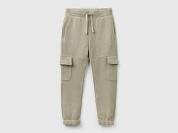 Benetton, Cargohose Aus Sweatstoff, größe 2XL, Beige, male von United Colors of Benetton