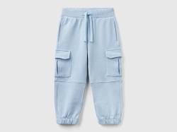 Benetton, Cargohose Aus Sweatstoff, größe 82, Blassblau, male von United Colors of Benetton