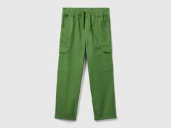 Benetton, Cargohose Straight, größe 2XL, Militärgrün, male von United Colors of Benetton