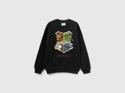 Benetton, Harry Potter - Sweater Over Fit, größe 3XL, Schwarz, male von United Colors of Benetton