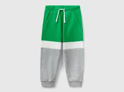 Benetton, Jogginghose In Grün Und Hellgrau, größe 2XL, Grün, male von United Colors of Benetton