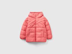 Benetton, Kurze Steppjacke, Gepolstert Mit Recycelter Watte, größe M, Pink, female von United Colors of Benetton