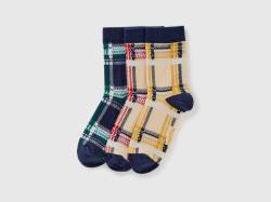 Benetton, Lange Tartan-strümpfe, größe 25-29, Bunt, male von United Colors of Benetton