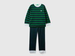 Benetton, Langer Pyjama Mit Streifen, größe S, Bunt, male von United Colors of Benetton