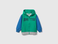 Benetton, Leichter Sweater Mit Reißverschluss, größe 110, Bunt, male von United Colors of Benetton
