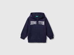Benetton, Leichter Sweater Mit Reißverschluss, größe 98, Dunkelblau, male von United Colors of Benetton
