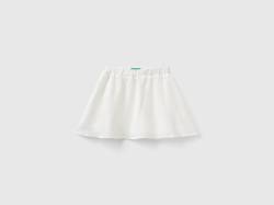 Benetton, Minirock Aus Einer Viskosemischung Mit Lurex, größe 110, Cremeweiss, female von United Colors of Benetton