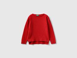 Benetton, Pullover Mit Verarbeitung In Einem Spiel Aus Verschiedenen Mustern, größe 3XL, Rot, female von United Colors of Benetton