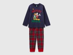 Benetton, Pyjama Mickey Mouse Und Pluto, größe S, Dunkelblau, male von United Colors of Benetton