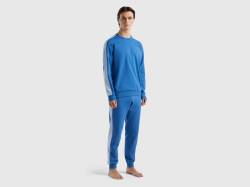 Benetton, Pyjama Mit Seitenbändern, größe XL, Blau, male von United Colors of Benetton