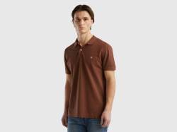 Benetton, Regular Fit Poloshirt In Braun, größe S, Dunkelbraun, male von United Colors of Benetton