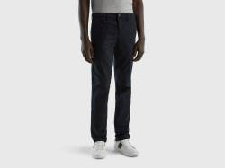 Benetton, Schwarze Chinos Im Slim Fit, größe 42, Schwarz, male von United Colors of Benetton