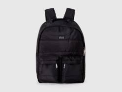 Benetton, Schwarzer Gepolsterter Rucksack, größe OS, Schwarz, female von United Colors of Benetton