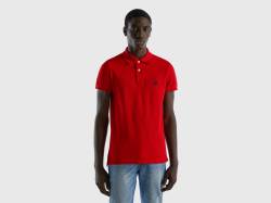 Benetton, Slim Fit Poloshirt In Rot, größe L, Rot, male von United Colors of Benetton