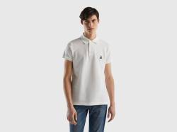 Benetton, Slim Fit Poloshirt In Weiß, größe XS, Weiss, male von United Colors of Benetton