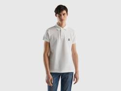 Benetton, Slim Fit Poloshirt In Weiß, größe XXL, Weiss, male von United Colors of Benetton