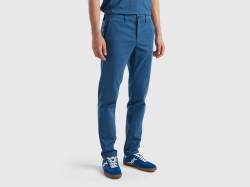 Benetton, Slim-fit-chinos In Taubenblau, größe 46, Taubenblau, male von United Colors of Benetton