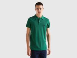 Benetton, Slim-fit-polo In Dunkelgrün, größe XL, Dunkelgrün, male von United Colors of Benetton