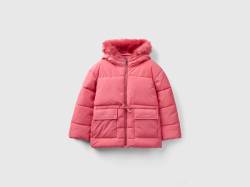 Benetton, Steppjacke rain Defender" Mit Kordelzug, größe L, Pink, female" von United Colors of Benetton