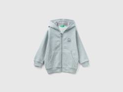 Benetton, Sweater Mit Gefütterter Kapuze, größe 116, Grau, male von United Colors of Benetton