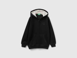 Benetton, Sweater Mit Gefütterter Kapuze, größe M, Schwarz, male von United Colors of Benetton