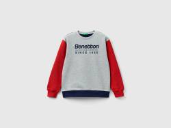 Benetton, Sweater Mit Logo-print, größe 3XL, Bunt, male von United Colors of Benetton