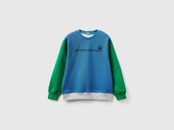 Benetton, Sweater Mit Logo-print, größe S, Bunt, male von United Colors of Benetton