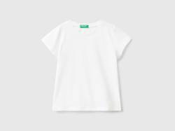 Benetton, T-shirt Aus 100% Bio-baumwolle, größe 110, Weiss, female von United Colors of Benetton