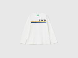 Benetton, T-shirt Mit Langen Ärmeln Aus Bio-baumwolle, größe 3XL, Cremeweiss, male von United Colors of Benetton