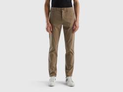 Benetton, Taubengraue Chinos Im Slim Fit, größe 46, Taubengrau, male von United Colors of Benetton