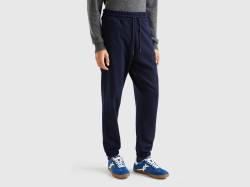 Benetton, Warme Joggers In Sweat, größe S, Dunkelblau, male von United Colors of Benetton