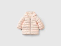 Benetton, Wattierte Steppjacke Mit Ohren, größe 68, Pfirsichrosa, unisex von United Colors of Benetton