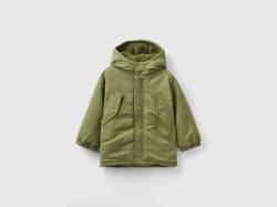 Benetton, Wattierter Parka Mit Taschen, größe 82, Militärgrün, male von United Colors of Benetton