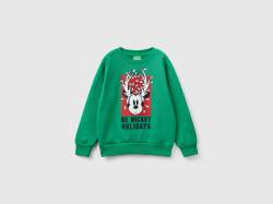 Benetton, Weihnachtlicher ©disney-sweater, größe 3XL, Grün, male von United Colors of Benetton