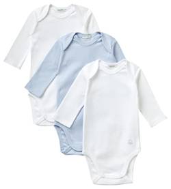 United Colors of Benetton Baby-Jungen Set 3 Body 3gi70b089 Kleinkind Unterwäsche-Satz, Mehrfarbig: Weiß-Hellblau-Weiß 902, 74 von United Colors of Benetton