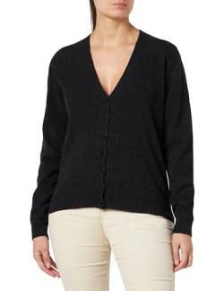 United Colors of Benetton Damen Cardigan M/L 1002D6879 Strickjacke mit Langen Ärmeln, Dunkelgrau 508, L von United Colors of Benetton