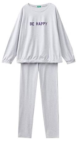 United Colors of Benetton Damen Pig (Trikot + Hose) 37yw3p02a Pyjamaset, Grigio Chiaro 906, S von United Colors of Benetton