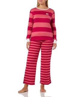 United Colors of Benetton Damen Pig (Trikot + Hose) 3zth3p027 Pyjamaset, Righe Rosso Magenta E Rosa Salmone 65g, XS von United Colors of Benetton