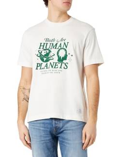 United Colors of Benetton Herren 3mi5u108d T-Shirt, Creme 901, XL von United Colors of Benetton