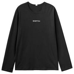 United Colors of Benetton Herren T-Shirt M/L 30964M017 Pyjamaoberteil, Nero 100, L von United Colors of Benetton