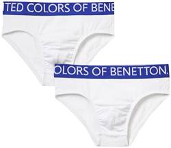 United Colors of Benetton Jungen 2 Slip 3op80s1u7 Unterwäsche-Set, Weiß 901, 90 von United Colors of Benetton