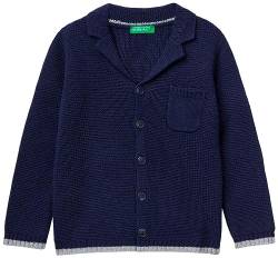 United Colors of Benetton Jungen Giacca M/L 1270GW001 Cardigan Sweater, Blu Scuro 252, 98 von United Colors of Benetton