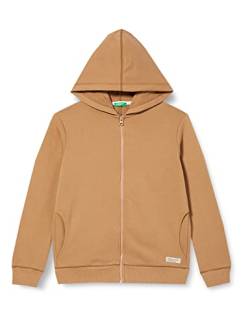 United Colors of Benetton Jungen Jacke MIT Kappe M/L 3QLAC500W LANGÄRMLIGER Hoodie, Tabakbraun 34A, 150 von United Colors of Benetton