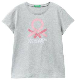 United Colors of Benetton Mädchen 3i1xc10h8 T-Shirt, Grau Meliert Medium 501, M von United Colors of Benetton