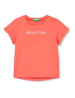 United Colors of Benetton Mädchen 3i1xg1096 T-Shirt, Korallenrot 01n, 82 von United Colors of Benetton