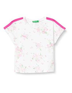 United Colors of Benetton Mädchen 3rw2g107s T-Shirt, Weiß Blumenmuster 68f, 1 Jahr von United Colors of Benetton