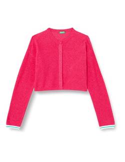 United Colors of Benetton Mädchen Giacca M/L 104PQ500D Cardigan Sweater, Fuxia 7Y8, XL von United Colors of Benetton